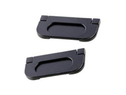 Paquete de 2 puertas retráctiles con palanca empotrada, color negro, antioxidantes