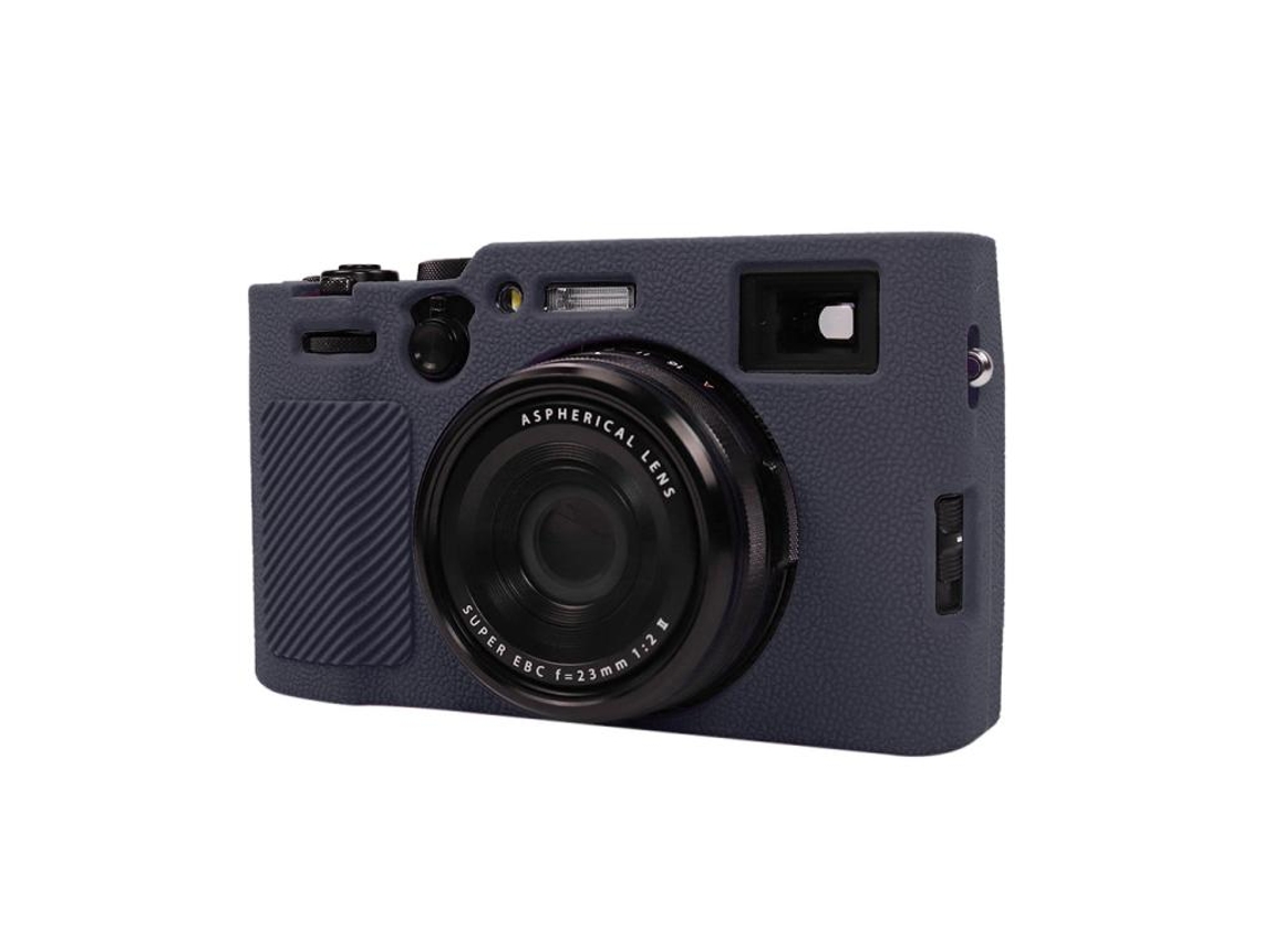 Funda protectora de silicona suave con textura de lichi para Fujifilm X100vi, azul oscuro XIAOMOYU