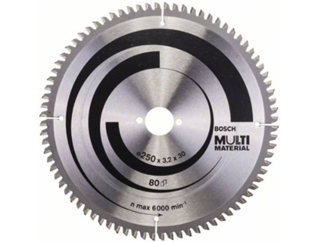 Disco de Sierra Circular BOSCH Multi Material 250x30x3.2 mm - 80