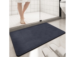 Alfombra de Baño LUUCOZK Antideslizantes Absorbentes Decoración Baño Secado Poliéster Azul (80x120cm)