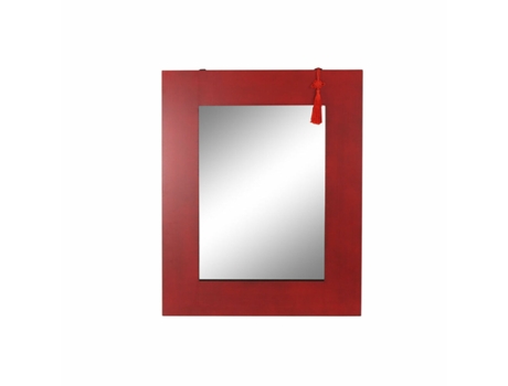 Espejo de pared DKD Home Decor Espejo Abeto Rojo Negro MDF (70 x 2 x 90 cm)