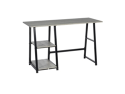 Mesa de centro con marco negro y tablero gris Well Home H.74cm Wellhome