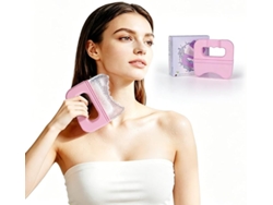 Masajeador De Rodillo De Hielo De Mano, Adecuado Para Rostro, Ojos Y Cuello, Hecho De Silicona Extragrande De Color Rosa. Siurn