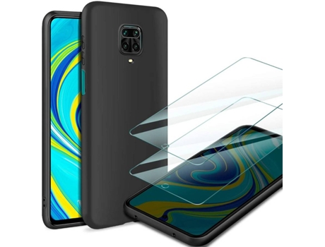 Carcasa + Protector Xiaomi Redmi Note 9S HONGWE. Negro