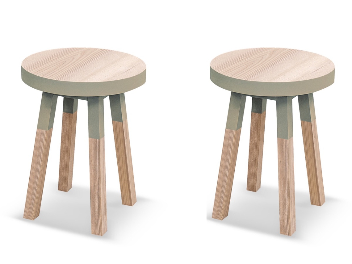 Banco MON PETIT MEUBLE FRANÇAIS de Madeira Maciça Assento 35 cm (2 unidades)