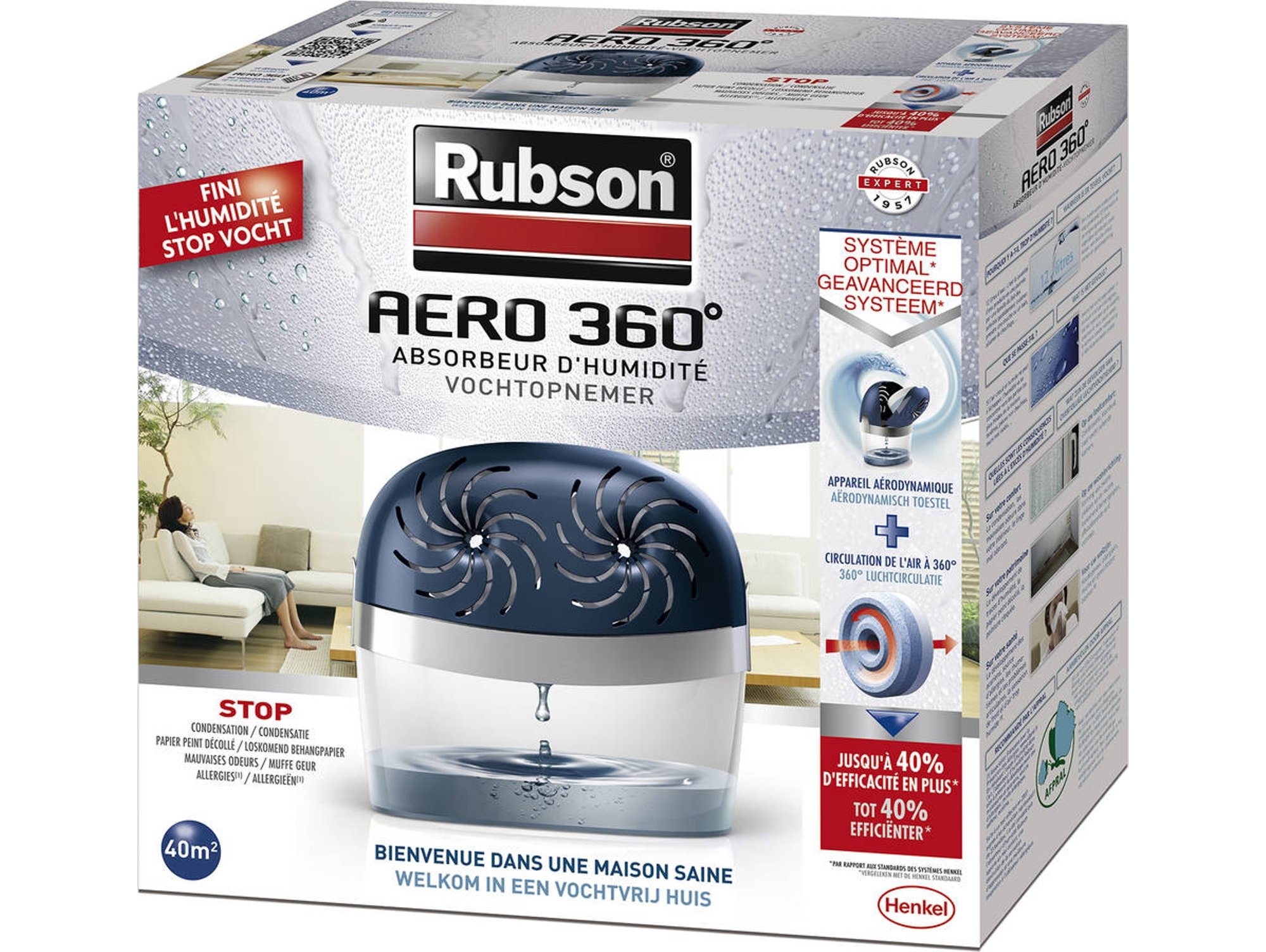 Deshumidificador RUBSON AERO 360° (40 m2)
