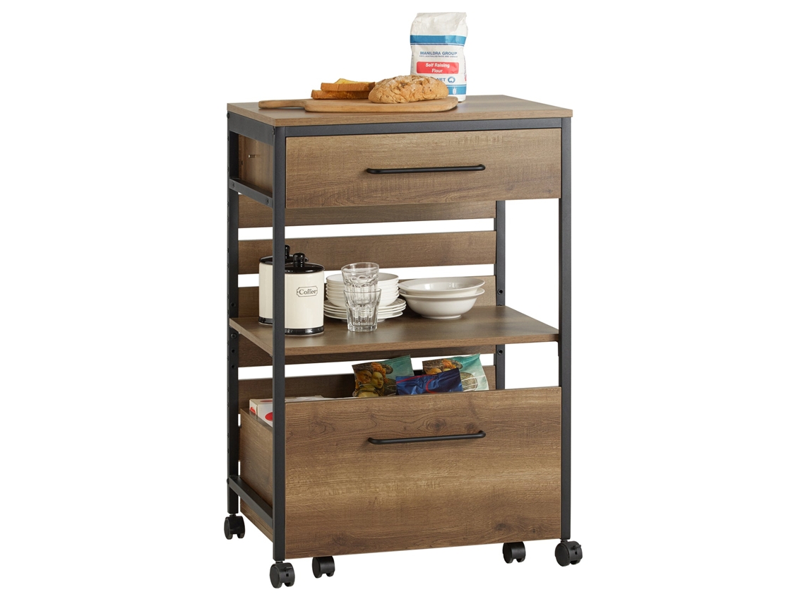 Carro De Cocina Con 1 Cajón Móvil Fkw118-Pf SOBUY
