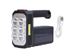 Linterna recargable, LED de alta luminosidad para correr de aventura de noche, 4 modos de iluminación, linterna impermeable para exteriores, carga USB.