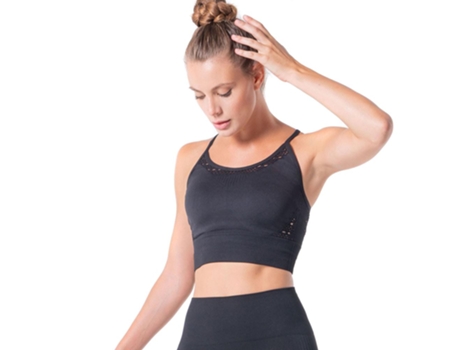 Top de Mujer para Deporte ANAISSA Deportivo Fibra Emana Bali Negro (S/M/38)