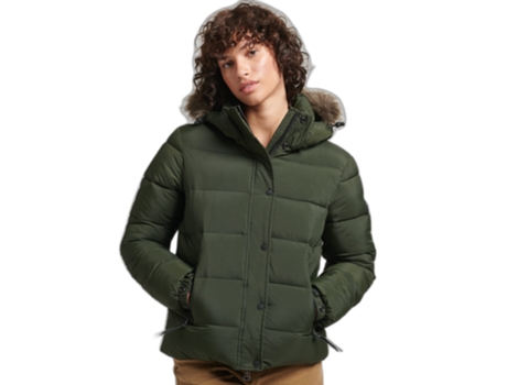 Abrigo para Mujer SUPERDRY (XS - Poliéster - Verde)