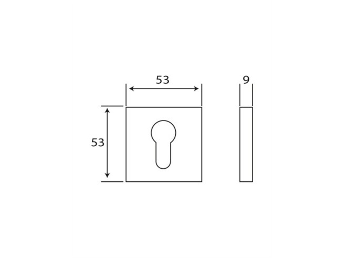 Cerradura de acero cuadrada Inther, Inther