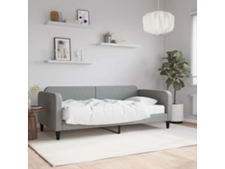 Sofá Cama Con Colchón Tela Gris Claro 90x190 Cm
