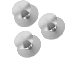 Juego De 3 Tiradores Adhesivos Para Cajones De Acero Inoxidable De 3,5 Pulgadas En Color Plata (cm)