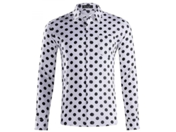 Camisa De Manga Larga Para Hombre Con Botones, Estampado De Punto Informal Formal, Algodón, Imm