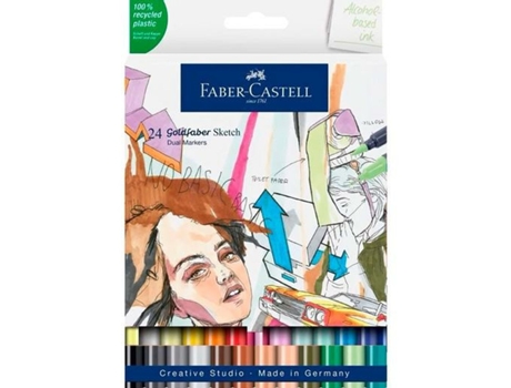 Set de Rotuladores FABER-CASTELL Goldfaber Sketch Doble 24 Piezas