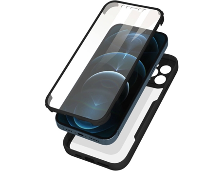Carcasa iPhone 12 Pro AVIZAR BACK-180-BK-12PR Protección 360° Negro