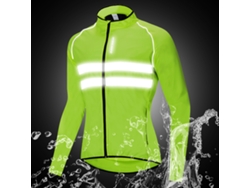 Chaqueta De Ciclismo De Manga Larga Reflectante, Impermeable Y Cortavientos Para Deportes Al Aire Libre.