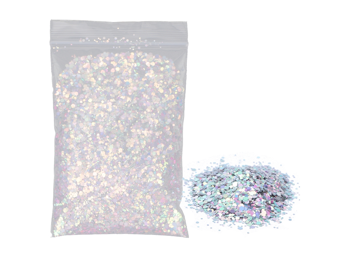 Polvos de purpurina para uñas con lentejuelas decorativas, brillantes, 50 g