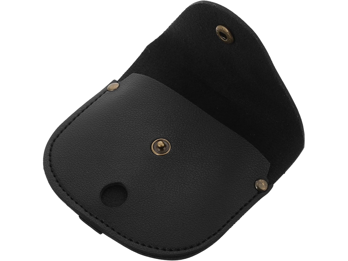 Estuche Negro Vintage Prueba Golpes Arañazos Relojes Bolsillo Pu Metal Práctico Viaje Hombres Mujeres