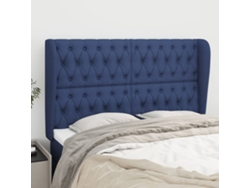 Cabecero con Alas de Tela 147x23x118/128 Cm Azul