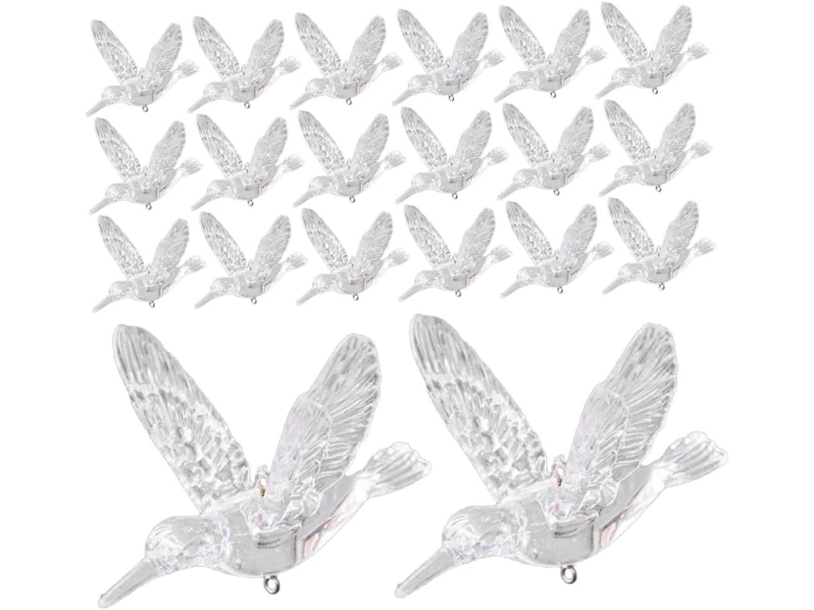 20 Colgantes De Colibrí De Acrílico Transparente De 10 Cm Para Decoración De Techos. Adornos De Pájaros.