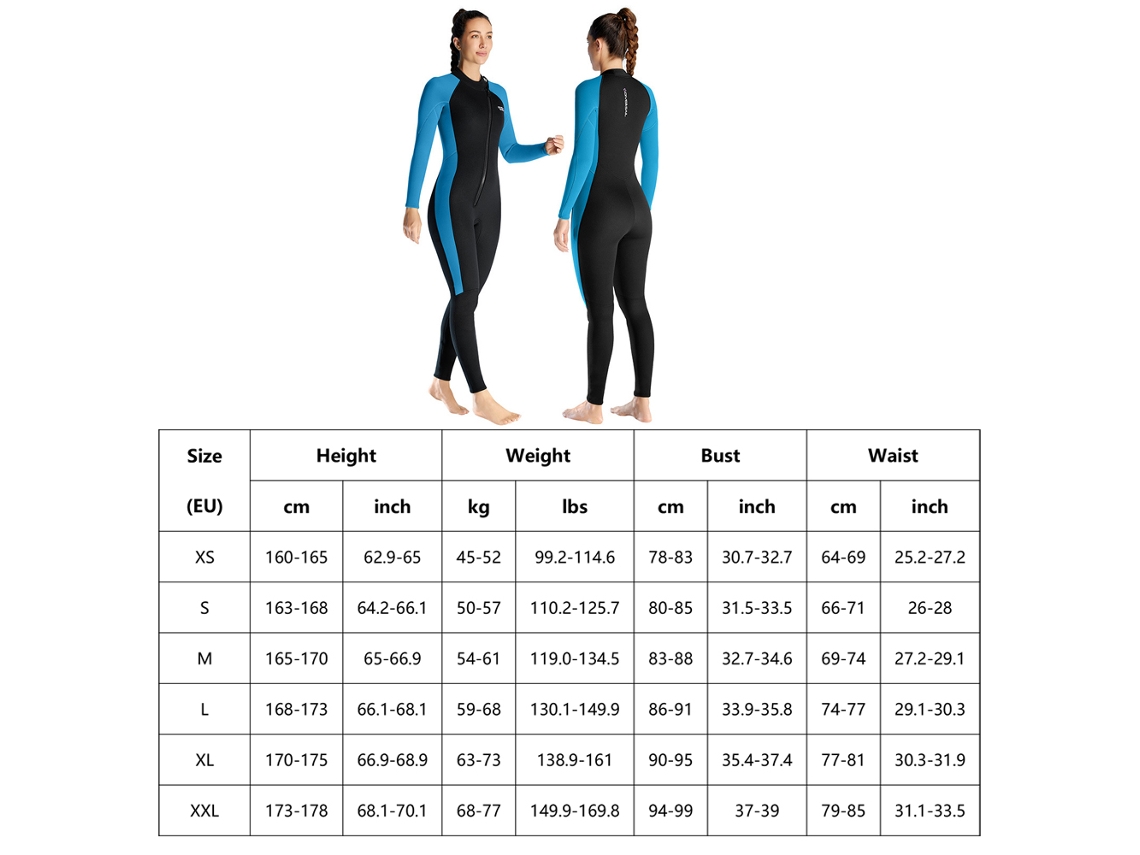 Traje De Neopreno De Manga Larga De Una Sola Pieza Para Mujer, De 3 Mm, Para Deportes Acuáticos.