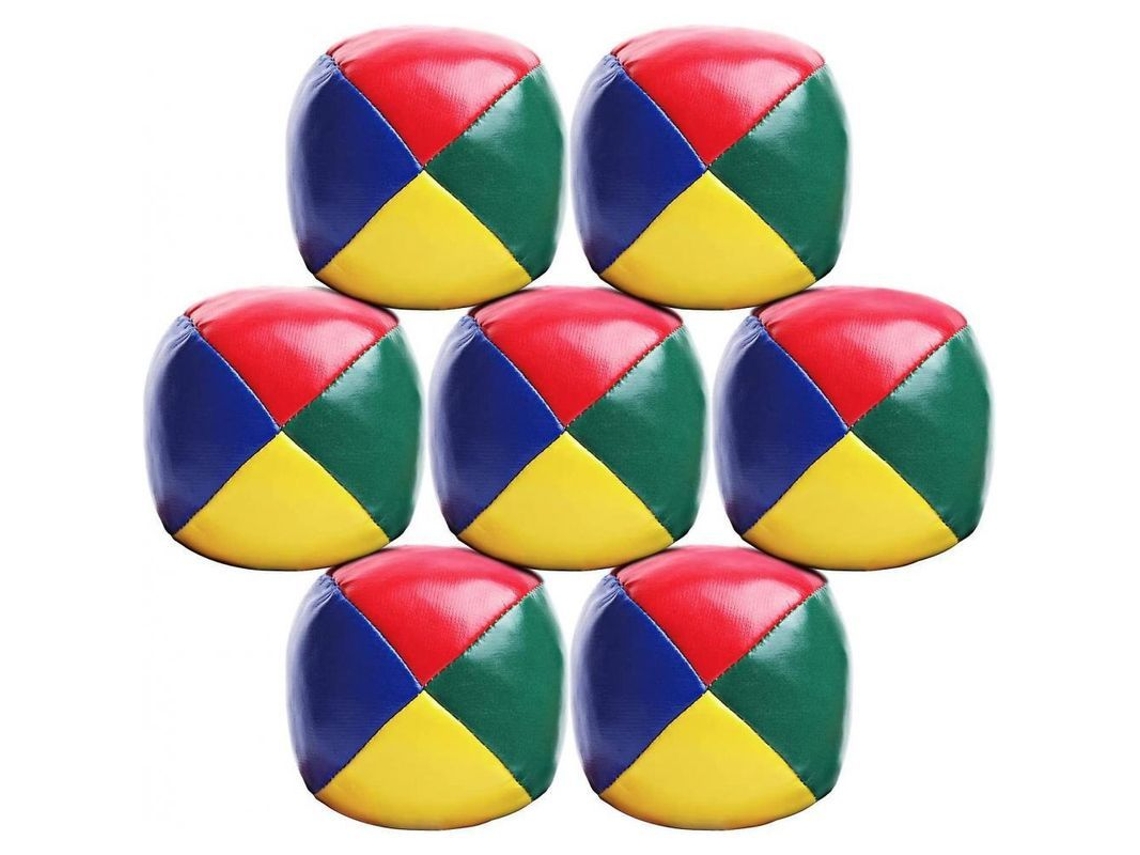 2026-7 Pelotas De Juggling Para Principiantes Duraderas Suaves De Pu Con Partículas Plásticas 5x5cm 1.7 Onzas