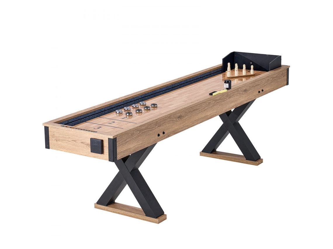 Mesa de juego de tejo y bolos 2 en 1 de 274 cm con accesorios completos Tekmaquinas