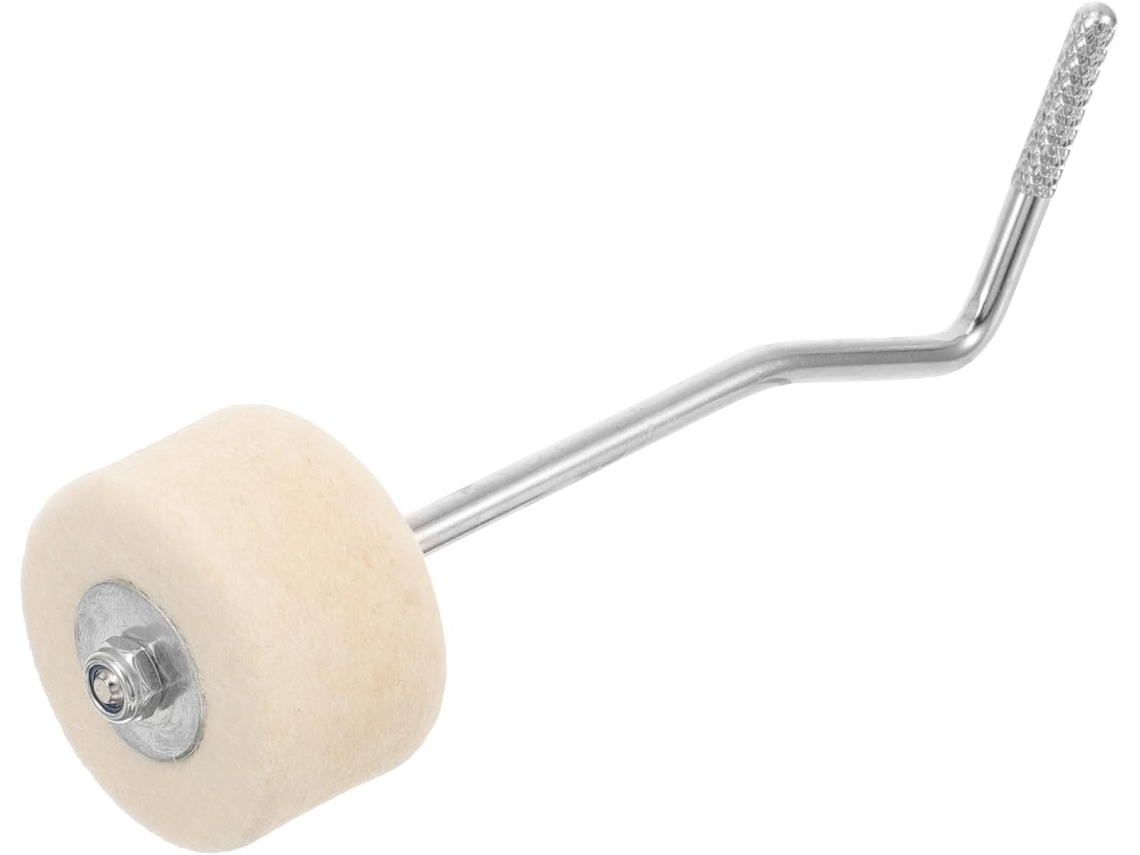 Pedal De Bombo Con Martillo De Fieltro Curvo Y Peso Ajustable Para Batería.