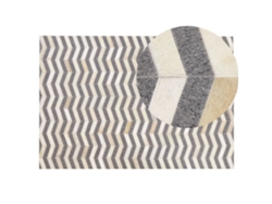 Alfombra BELIANI Baggoze de Jacquard, Piel de vaca Gris 140x200