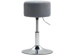 Taburete De Cocina Ajustable En Terciopelo De Pana Gris