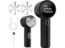 Aparador De Roupas - Recargable - Portátil - 3 Velocidades - 6 Cuchillas - Tela Digital Led - Negro