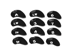 12 Fundas Protectoras Para Cabezas De Palos De Golf Con Números, Fabricadas En Neopreno Negro.
