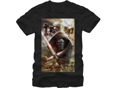 Camiseta Unisexo DEEPSTONE First Order Attack Star Wars Negro (XXL)
