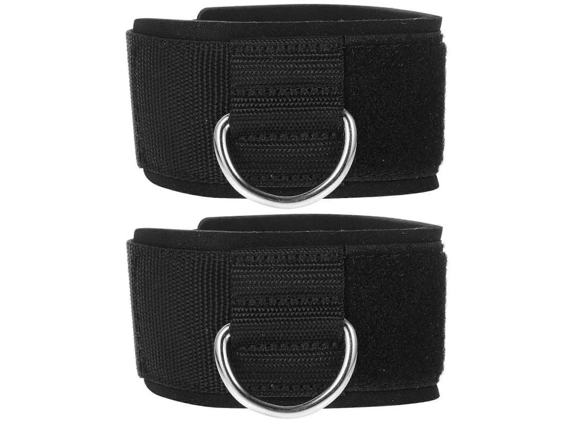 2pcs Correa Tobillo Portátil Diseño Hebilla Para Deportes Protección Tobillo Entrenamiento Pierna Cadera Resistencia Gimnasio 39,00x6,00x1,50cm Negro