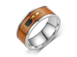 Anillo inteligente con chip NFC en acero inoxidable, diseño de doble dragón con gotero, ideal para regalo. Nostalgia88
