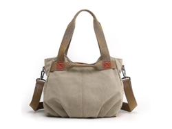 Mochila de hombro grande de lona informal para mujer | Sin marca