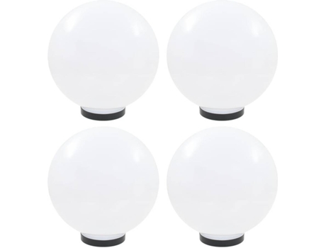 vidaXL Lámparas de bola LED 4 unidades esféricas PMMA 30 cm