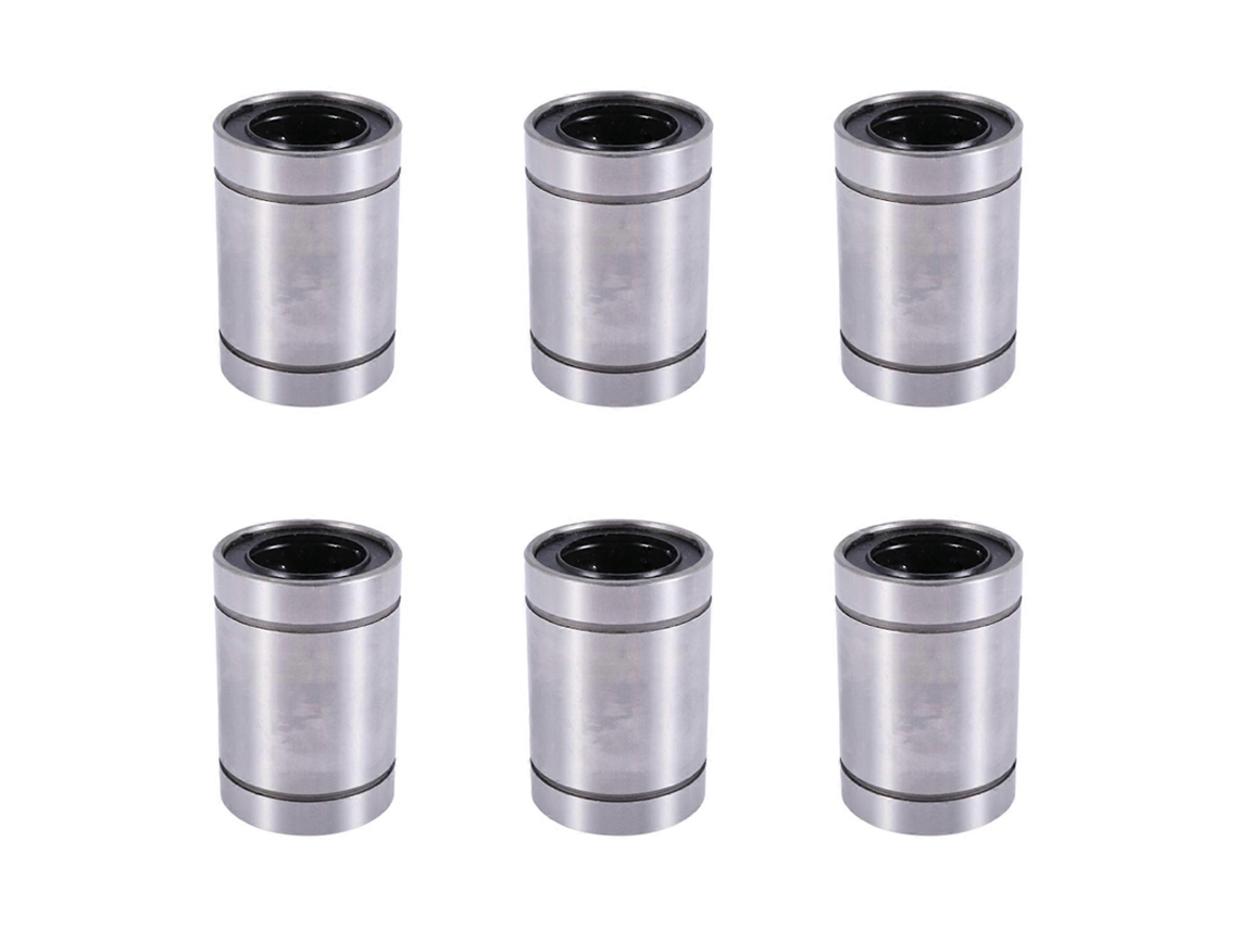 6x Lm25uu 25mmx40mmx59mm Double Side Rubber Seal Linear Motion Ball Bearing Bushing