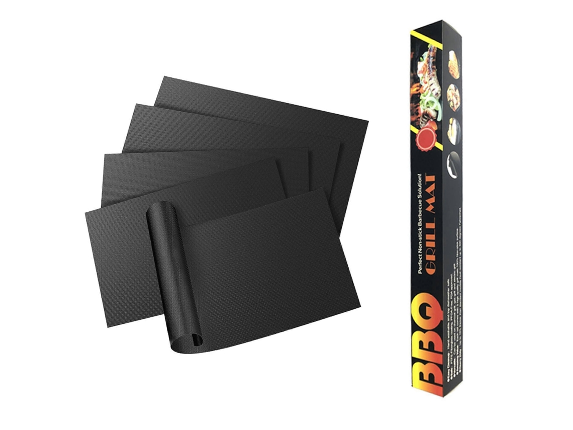 5pcs Alfombrillas Para Barbacoa 40x33cm Antiadherentes Resistentes Al Calor Lavables Reutilizables Para Parrillas Horno