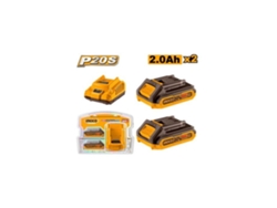 Kit de 2 cargadores de baterías 2Ah Ingco (fbli2001fcli2001e)