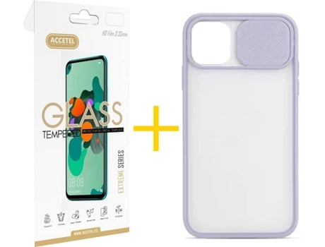 Kit Carcasa y Protector 1 X iPhone 11 Pro Skyhe Gel Protection Lilás