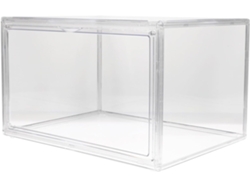 Caja De Almacenamiento Transparente Apilable Con Tapa, Organizador De Escritorio Para Estudiantes, Estante