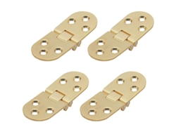 4 Bisagras Plegables Mesa, Bisagras Puerta Armario Plana, Metal Zinc Borde Redondo, Para Muebles Armarios (oro)