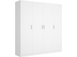 Armario de 4 Puertas DKIT Maxi (Blanco - 215x200x52 cm)