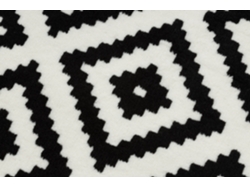 Alfombra de Pasillo Bcf Morad Diamantes Negro/Crema 80 cm