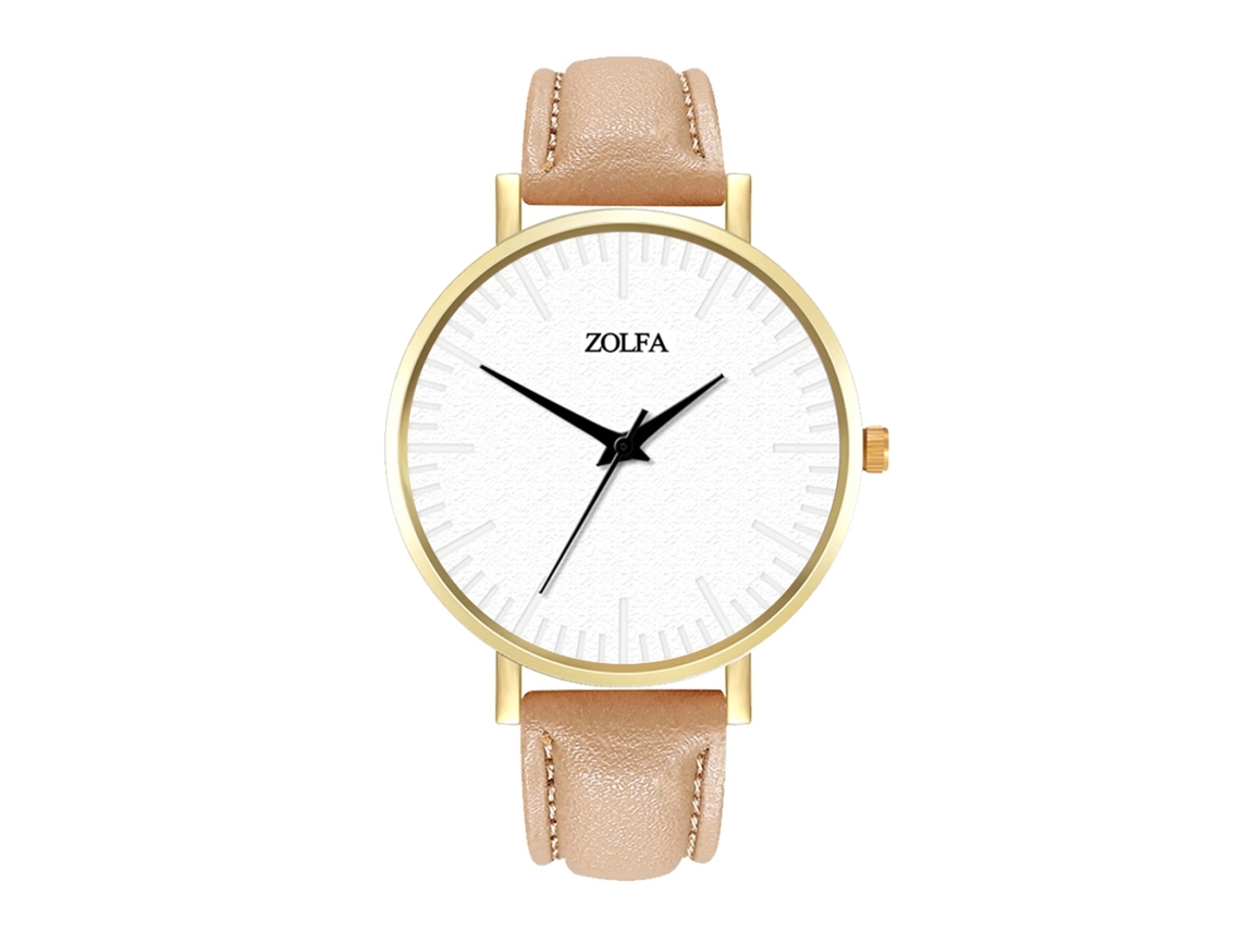 Reloj De Cuarzo Elegante Casual Unisex Pareja Regalo (beige)