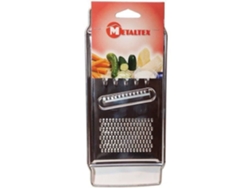 Rallador plano de acero inoxidable para uso doméstico de Metaltex, 3 usos