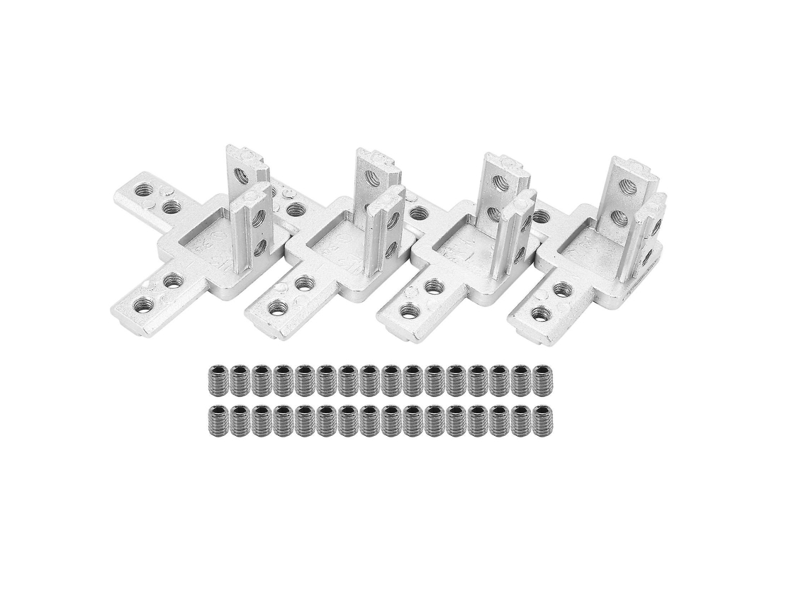 Conector De Esquina Terminal De 3 Vías Serie 3030 Con Tornillos Para Perfiles De Aluminio T Slot Estándar 8mm (4 Piezas)