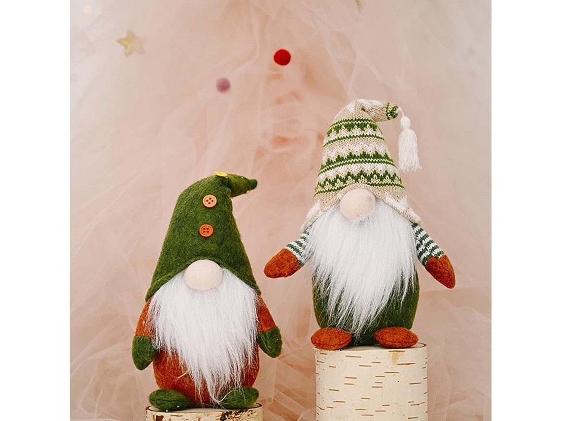 2 adornos navideños de peluche de enanos suecos, accesorios tejidos para el Día del Padre, ergonómicos, para uso diario STELASPLEN